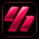 MG7 Game logo with pink neon symbol on black background.